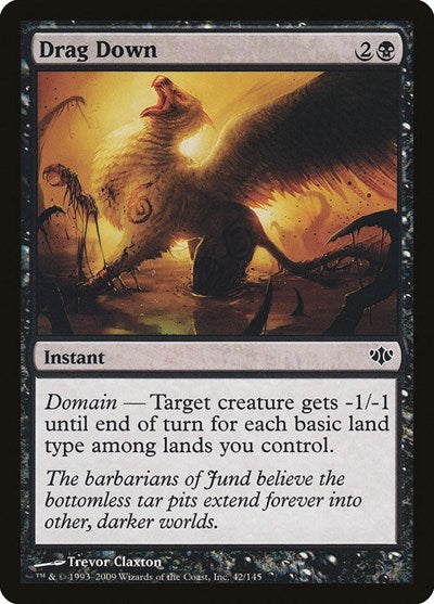2009 Magic: The Gathering: Conflux (CON) - Drag Down (#42, Common) (, Near Mint)