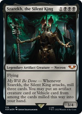 2022 Magic: The Gathering: Universes Beyond: Warhammer 40,000 (40K) - Szarekh the Silent King (#170, Mythic Rare) (Foil, Near Mint)