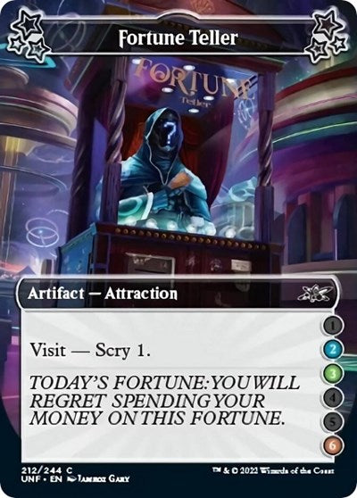 2022 Magic: The Gathering: Unfinity (UNF) - Fortune Teller 2 3 6 (#212a, Common)