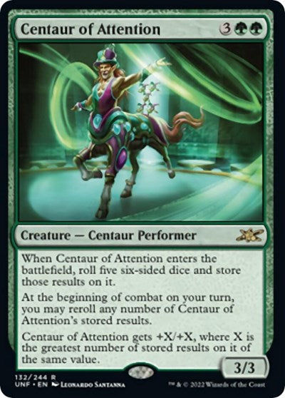 2022 Magic: The Gathering: Unfinity (UNF) - Centaur of Attention (#132, Rare) (, Near Mint)