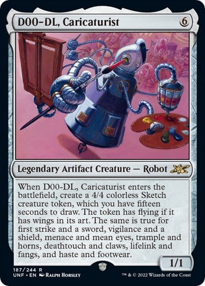 2022 Magic: The Gathering: Unfinity (UNF) - D00 DL Caricaturist (#187, Rare) (, Near Mint)
