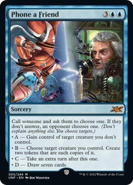 2022 Magic: The Gathering: Unfinity (UNF) - Phone a Friend (#55, Mythic Rare) (, Near Mint)