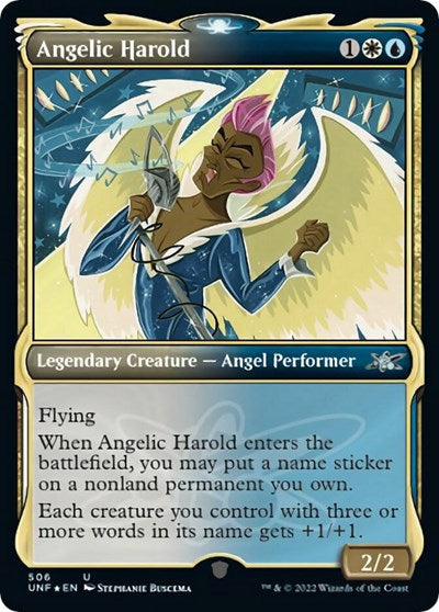 2022 Magic: The Gathering: Unfinity (UNF) - Angelic Harold Showcase Galaxy Foil (#506, Uncommon) (Foil, Near Mint)