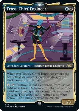 2022 Magic: The Gathering: Unfinity (UNF) - Truss Chief Engineer Showcase Galaxy Foil (#523, Rare) (Foil, Near Mint)