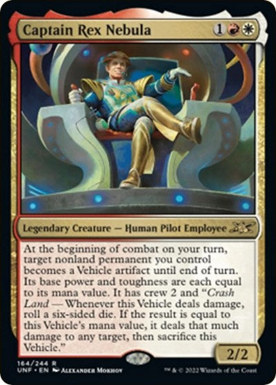 2022 Magic: The Gathering: Unfinity (UNF) - Captain Rex Nebula (#164, Rare) (, Near Mint)