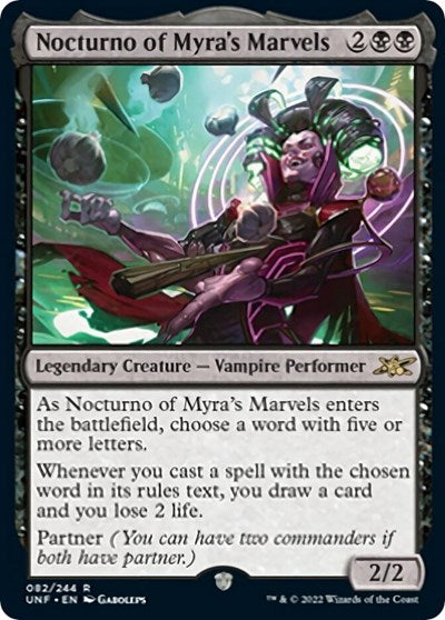 2022 Magic: The Gathering: Unfinity (UNF) - Nocturno of Myras Marvels (#82, Rare) (, Near Mint)