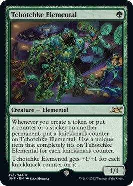 2022 Magic: The Gathering: Unfinity (UNF) - Tchotchke Elemental (#158, Rare) (Foil, Near Mint)