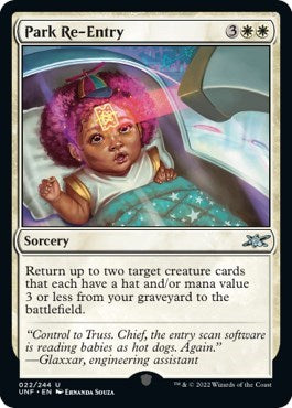 2022 Magic: The Gathering: Unfinity (UNF) - Park Re Entry (#22, Uncommon) (, Near Mint)