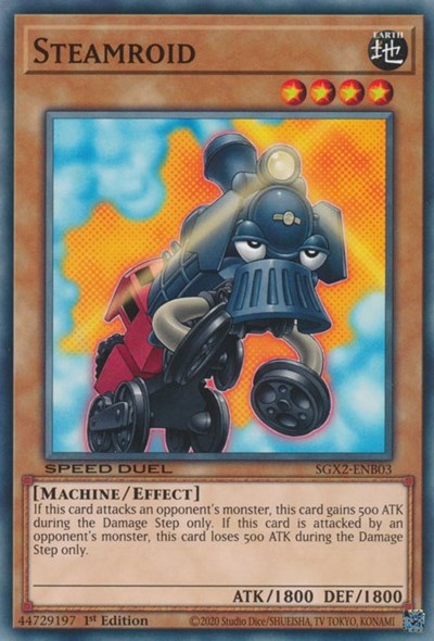 2022 YuGiOh: Speed Duel GX: Midterm Paradox (SGX2) - Steamroid (#SGX2-ENB03, Common) (1st Edition, Near Mint)