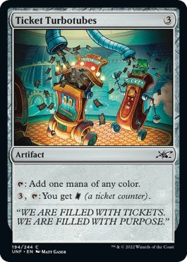 2022 Magic: The Gathering: Unfinity (UNF) - Ticket Turbotubes (#194, Common) (Foil, Near Mint)