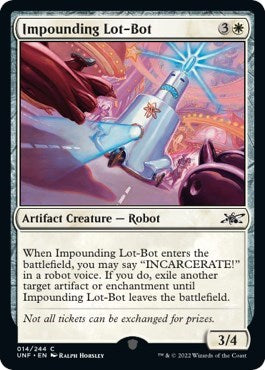 2022 Magic: The Gathering: Unfinity (UNF) - Impounding Lot Bot (#14, Common) (Foil, Near Mint)