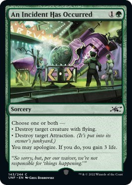 2022 Magic: The Gathering: Unfinity (UNF) - An Incident Has Occurred (#143, Common) (Foil, Near Mint)