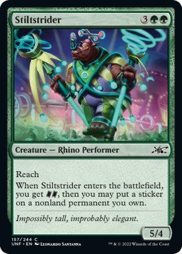 2022 Magic: The Gathering: Unfinity (UNF) - Stiltstrider (#157, Common) (Foil, Near Mint)