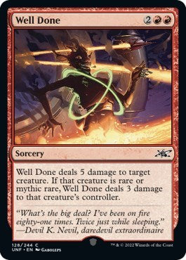 2022 Magic: The Gathering: Unfinity (UNF) - Well Done (#128, Common) (Foil, Near Mint)