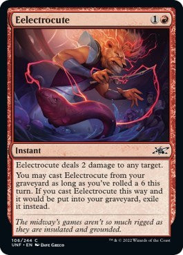 2022 Magic: The Gathering: Unfinity (UNF) - Eelectrocute (#106, Common) (Foil, Near Mint)