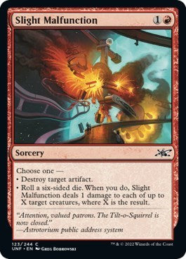2022 Magic: The Gathering: Unfinity (UNF) - Slight Malfunction (#123, Common) (Foil, Near Mint)