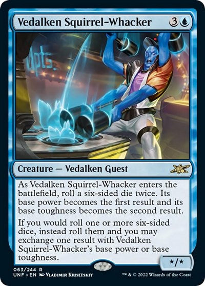 2022 Magic: The Gathering: Unfinity (UNF) - Vedalken Squirrel Whacker (#63, Rare)