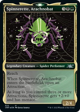 2022 Magic: The Gathering: Unfinity (UNF) - Spinnerette Arachnobat Showcase Galaxy Foil (#522, Uncommon) (Foil, Near Mint)