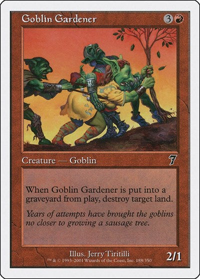 2001 Magic: The Gathering: 7th Edition (7ED) - Goblin Gardener (#188★, Common) (, Near Mint)