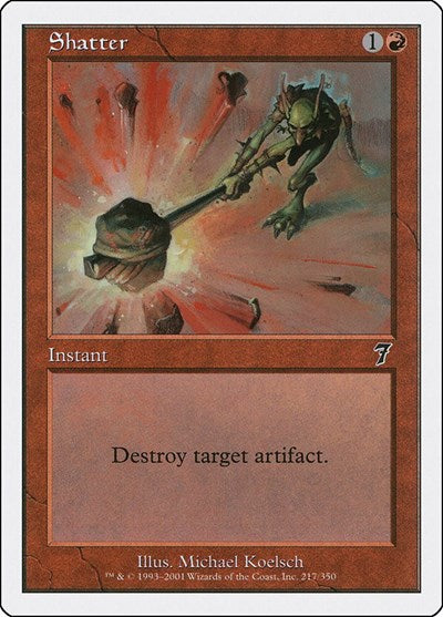 2001 Magic: The Gathering: 7th Edition (7ED) - Shatter (#217★, Common) (, Near Mint)