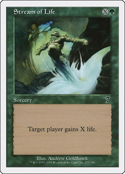 2001 Magic: The Gathering: 7th Edition (7ED) - Stream of Life (#272★, Common) (, Near Mint)