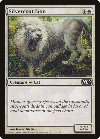 2009 Magic: The Gathering: Magic 2010 (M10) (M10) - Silvercoat Lion (#32, Common) (, Near Mint)