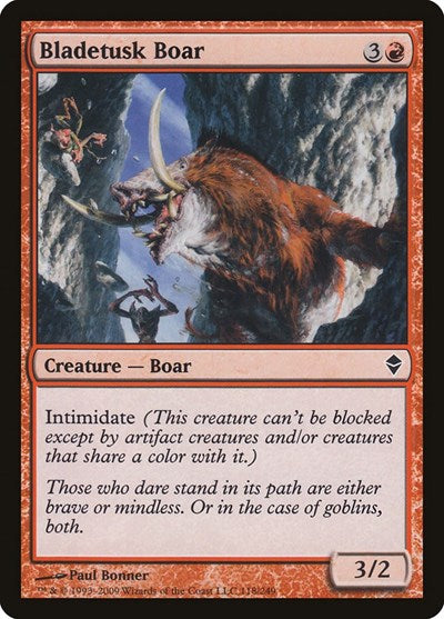 2009 Magic: The Gathering: Zendikar (ZEN) - Bladetusk Boar (#118, Common) (, Near Mint)