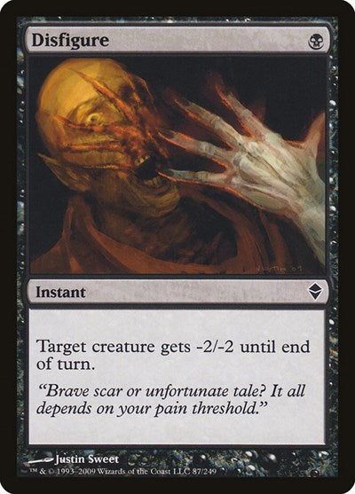 2009 Magic: The Gathering: Zendikar (ZEN) - Disfigure (#87, Common) (, Near Mint)