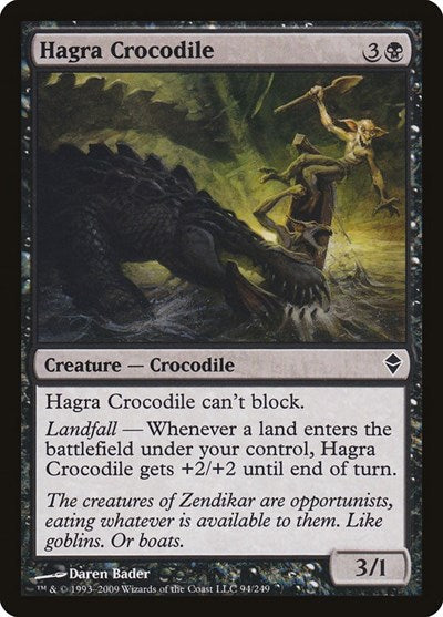 2009 Magic: The Gathering: Zendikar (ZEN) - Hagra Crocodile (#94, Common) (, Near Mint)
