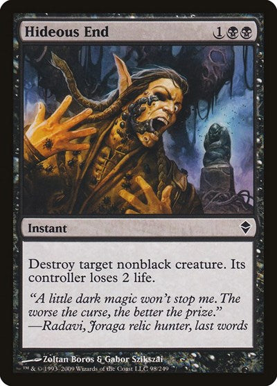 2009 Magic: The Gathering: Zendikar (ZEN) - Hideous End (#98, Common) (, Near Mint)