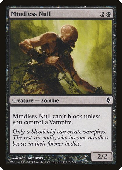 2009 Magic: The Gathering: Zendikar (ZEN) - Mindless Null (#103, Common) (, Near Mint)