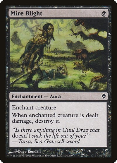 2009 Magic: The Gathering: Zendikar (ZEN) - Mire Blight (#104, Common) (, Near Mint)