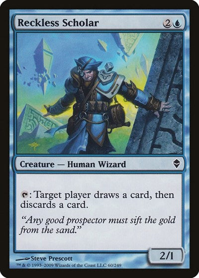 2009 Magic: The Gathering: Zendikar (ZEN) - Reckless Scholar (#60, Common) (, Near Mint)