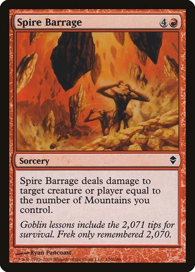2009 Magic: The Gathering: Zendikar (ZEN) - Spire Barrage (#150, Common) (, Near Mint)