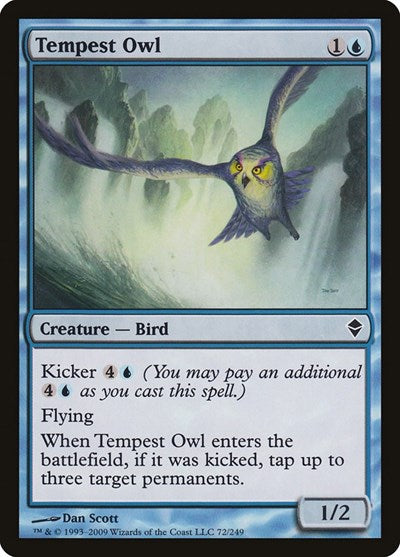 2009 Magic: The Gathering: Zendikar (ZEN) - Tempest Owl (#72, Common) (, Near Mint)