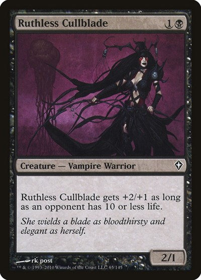 2010 Magic: The Gathering: Worldwake (WWK) - Ruthless Cullblade (#65, Common) (, Lightly Played)