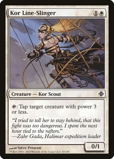 2010 Magic: The Gathering: Rise of the Eldrazi (ROE) - Kor Line Slinger (#30, Common) (, Near Mint)
