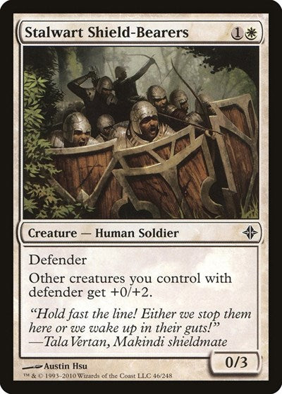2010 Magic: The Gathering: Rise of the Eldrazi (ROE) - Stalwart Shield Bearers (#46, Common) (, Near Mint)