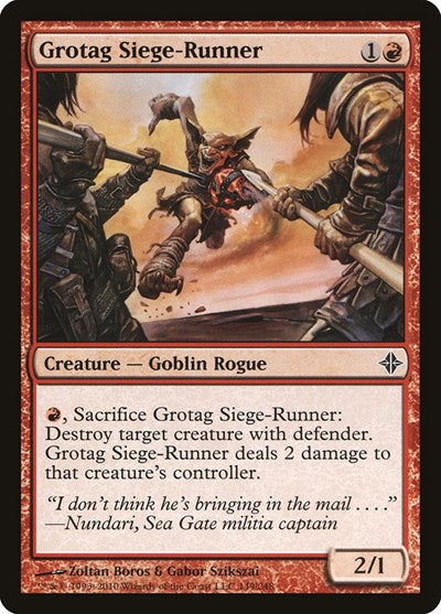 2010 Magic: The Gathering: Rise of the Eldrazi (ROE) - Grotag Siege Runner (#149, Common) (, Near Mint)
