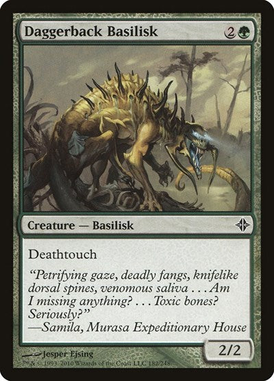 2010 Magic: The Gathering: Rise of the Eldrazi (ROE) - Daggerback Basilisk (#182, Common) (, Near Mint)