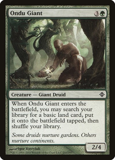 2010 Magic: The Gathering: Rise of the Eldrazi (ROE) - Ondu Giant (#202, Common) (, Lightly Played)