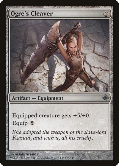 2010 Magic: The Gathering: Rise of the Eldrazi (ROE) - Ogres Cleaver (#220, Uncommon) (, Near Mint)