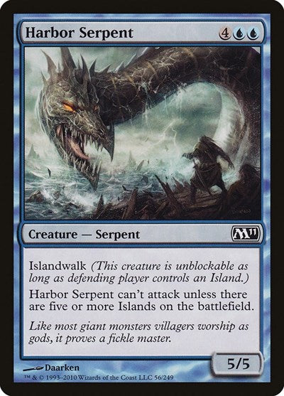 2010 Magic: The Gathering: Magic 2011 (M11) (M11) - Harbor Serpent (#56, Common) (, Near Mint)