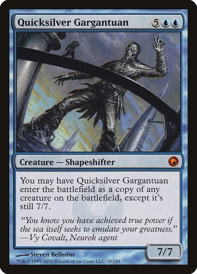 2010 Magic: The Gathering: Scars of Mirrodin (SOM) - Quicksilver Gargantuan (#39, Mythic Rare) (, Near Mint)
