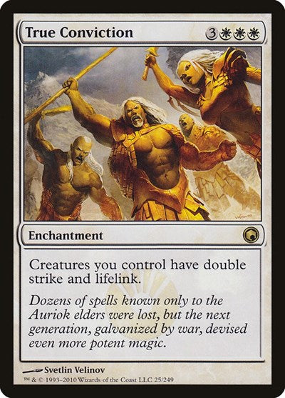 2010 Magic: The Gathering: Scars of Mirrodin (SOM) - True Conviction (#25, Rare) (, Near Mint)