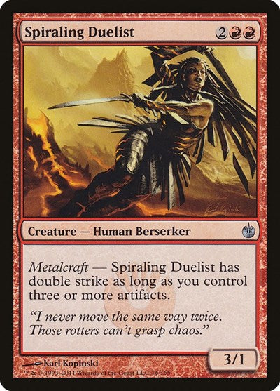 2011 Magic: The Gathering: Mirrodin Besieged (MBS) - Spiraling Duelist (#76, Uncommon) (, Near Mint)