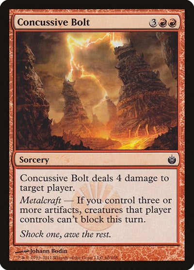 2011 Magic: The Gathering: Mirrodin Besieged (MBS) - Concussive Bolt (#60, Common) (, Near Mint)