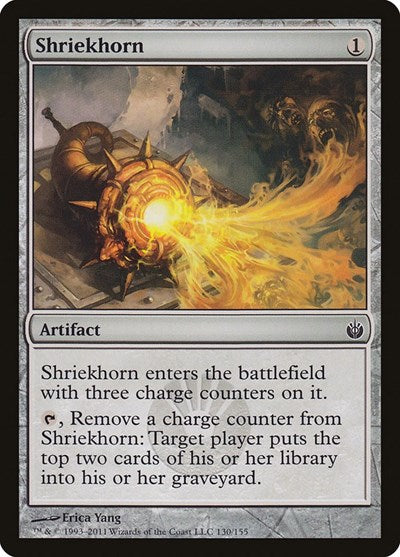 2011 Magic: The Gathering: Mirrodin Besieged (MBS) - Shriekhorn (#130, Common)