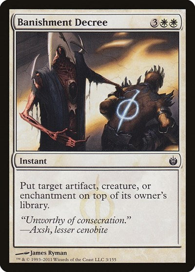 2011 Magic: The Gathering: Mirrodin Besieged (MBS) - Banishment Decree (#3, Common) (, Near Mint)