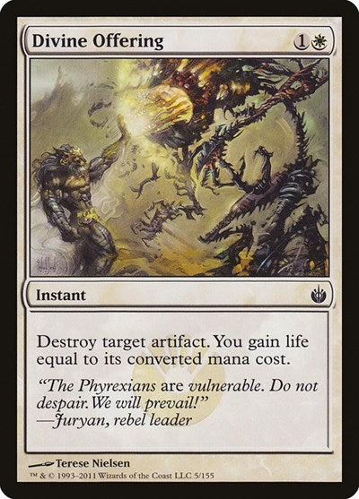 2011 Magic: The Gathering: Mirrodin Besieged (MBS) - Divine Offering (#5, Common) (, Near Mint)